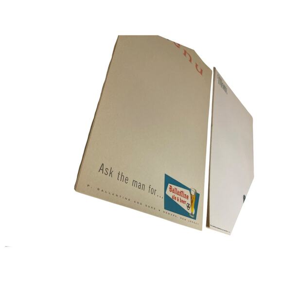 Vintage Ballantine and Heineken Beer Menu Sheet 10 Papers 10.75 x 7 Inch Inserts - Picture 7 of 7